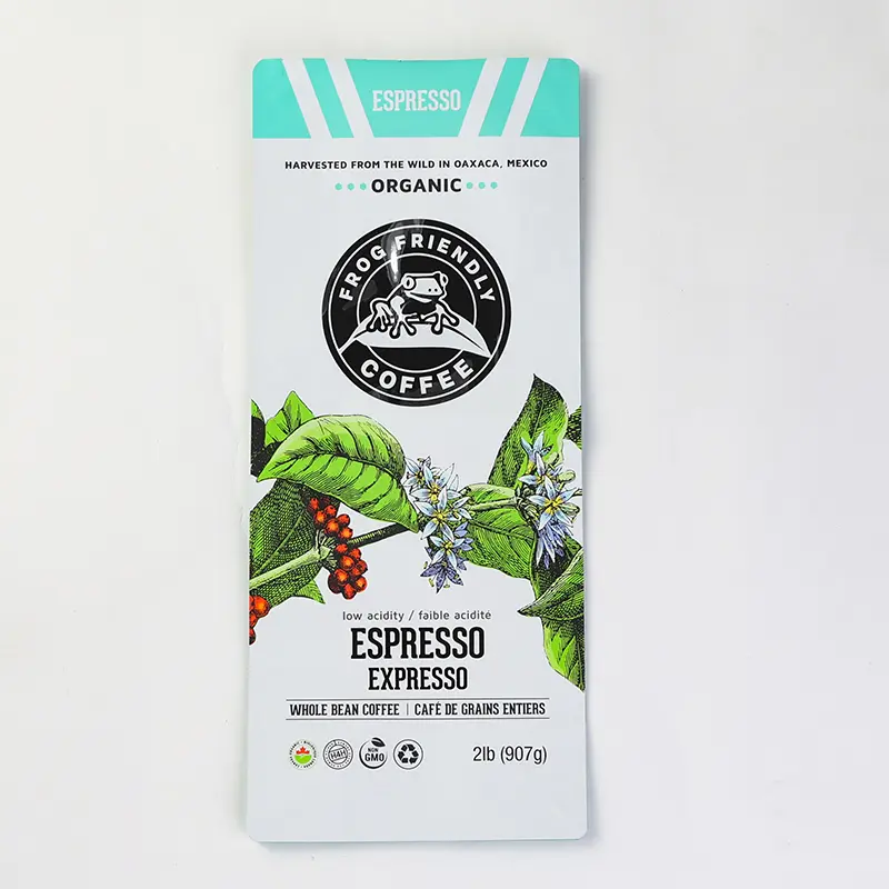 Stand-Up Laminate Pouch With Breather Valve For Coffee Bean