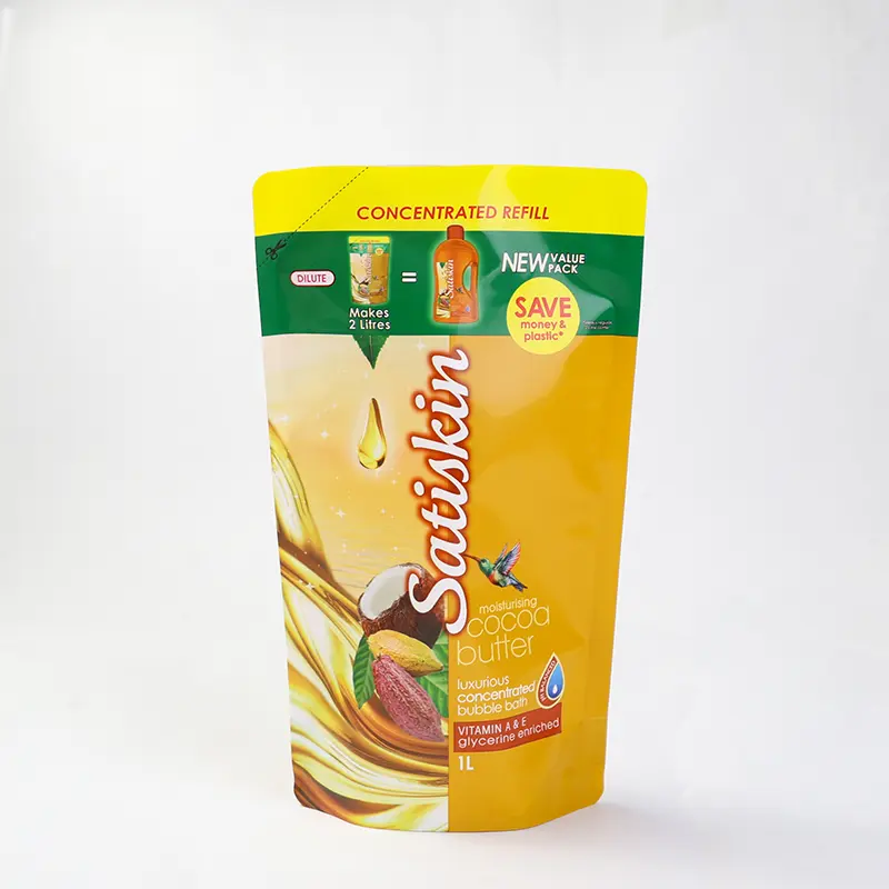 Eco-friendly Refillable Stand-Up Laminate Pouch For Skincare